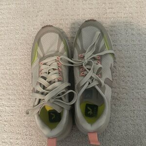 Gray and Green Athletic Sneakers -Veja